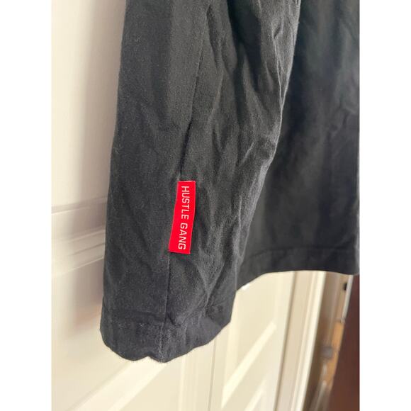 Hustle Gang Graphic Tee Size Large Black Studded Logo Shirt - Picture 5 of 9